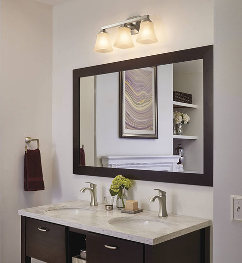 Moen YB5186BN Voss Collection Bathroom Hand Towel Ring, Brushed Nickel, 11.61 x 2.83 x 6.81 inches