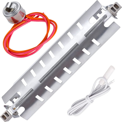 WR51X10055 Refrigerator Defrost Heater, WR55X10025 Temperature Sensor and WR50X10068 Defrost Thermostat Replacement by BlueStars - Exact Fit for GE Hotpoint Refrigerators
