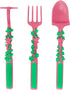 Constructive Eating Made in USA Set of 3 Garden Fairy Utensils for Toddlers, Infants, Babies and Kids - Made With Materials Tested for Safety