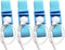 Adjustable Estim Wrist Strap Components 4pcs Blue Stim Loops 4pcs White Wires