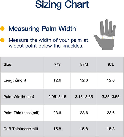 LANON Wahoo 3 Pairs PVC Household Cleaning Gloves, Reusable Unlined Dishwashing Gloves, Non-Slip, Medium