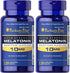 Puritan's Pride Super Strength Rapid Release Capsules Melatonin 120 Count (Pack of 2)