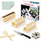 HI NINGER Sushi Making Kit Deluxe Edition Heart Sushi Mold Complete Sushi Maker Kit 12PCS Home Sushi Mold Press with 8 Sushi Rice Roll Mold Shapes 1 Fork 1 Spatula 1 Sushi Knife DIY Home Sushi Tool