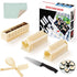 HI NINGER Sushi Making Kit Deluxe Edition Heart Sushi Mold Complete Sushi Maker Kit 12PCS Home Sushi Mold Press with 8 Sushi Rice Roll Mold Shapes 1 Fork 1 Spatula 1 Sushi Knife DIY Home Sushi Tool