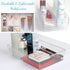 21 PCS Clear Plastic Drawer Organizers, 4 Size Vanity Organizer Set, Drawer Dividers Organization Trays for Desk, Makeup, Jewelries and Kitchen Utensils