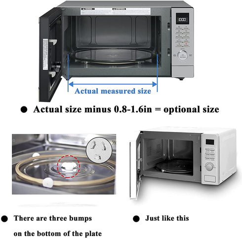 AMI PARTS WB39X10003 12.5" Microwave Glass Plate/Microwave Glass Turntable Tray Replacement - 12 1/2 Inches, Compatible with G.E&Sam.sung-Replaces WB39X10002 WB48X10005
