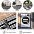 OJIA Cotton Black and White Striped Rug 24'' x 51''Hand-Woven Indoor/Outdoor Area Rug Layered Door Mats for Front Porch/Entryway/Laundry Room/ Bedroom/Outdoor