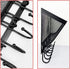 Giftgarden Over The Door Hooks Coat Rack with Wire Mesh Basket, 12 Hooks Door Hanger & Wall Mount Storage Organizer for Bathroom Bedroom Kitchen Cabinet Office Hanging, Black