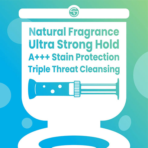 Simple Life Toilet Bowl Cleaner, Fresh Flower Gel Stamps, Stops Limescale and Stains with Air Freshening Scent, Deodorizing Clean (32 Stamps, Blue & Green)
