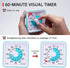 Ainowes Visual Timer, 60-Minute Silent Countdown Timer for Kids and Adults,Time Management Tool for Kitchen, Classroom,Self-Study, No Loud Ticking (Blue)