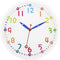 Lumuasky Colorful Wall Clock for Kids 12 Inch Silent Non-Ticking Battery Operated Clock for Nursery Classroom School Office Bedroom Living Room Kitchen
