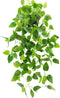 WXBOOM 1 Pack Artificial Hanging Plant 2.84Ft Fake Potted Plant Fake Ivy Vine for Home Shelf Indoor Outdoor Garden Decor (with Black Plastic Pot)