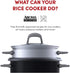 Aroma Housewares 6-Cup (Cooked) Pot-Style Rice Cooker and Food Steamer, Black ARC-743-1NGB