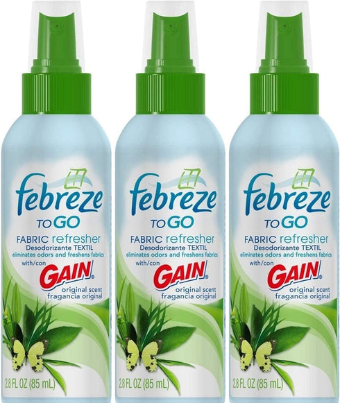 Febreze to Go Fabric Refresher with Gain Original Scent, 2.8-Ounce, (3)