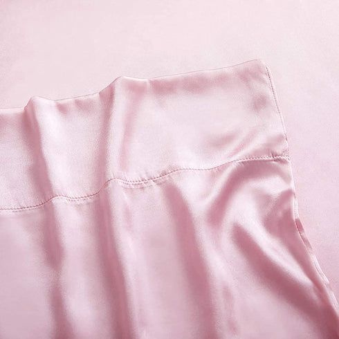Satin Flat Sheet Only, Queen Flat Sheet, 1 - Piece Pink Top Sheet, Extra Soft Silk Flat Bed Sheets Sold Separately Queen - Pink
