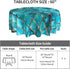 Tablecloth 60 inches Turquoise Blue Waterproof Washable Round Table Cloth Cover for Party Banquet Home Dinner Decor