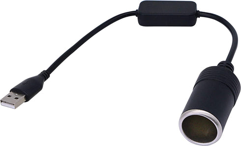 SinLoon 5V USB to 12 Volt Car Cigarette Lighter Socket Female Converter Adapter Cable for Car Cigarette Lighters Driving Recorder Etc(USB to Cigarette)