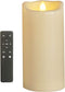 Battery Operated Flameless LED Pillar Candle, Outdoor Waterproof Flickering Light with Remote & Timer for Wedding Party Home Decoration 4x8, 1 Pack