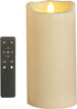 Battery Operated Flameless LED Pillar Candle, Outdoor Waterproof Flickering Light with Remote & Timer for Wedding Party Home Decoration 4x8, 1 Pack