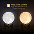Moon Lamp, Welkey Plus 16 Colors 3D Printing LED Night Light Moon Light with Stand & Remote Control, Dimmable & Time Setting, USB Rechargeable for Kid Lover Birthday Day Gift (4.8in)