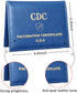 3—4 CDC Vaccine Card Holder, Waterproof Leather CDC Vaccination Card Protector, CDC Card Holder for Travel (Blue)