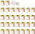 Encheng 1.5 oz Clear Hexagon Jars,Small Glass Jars With Lids(golden),Mason Jars For Herbs,Foods,Jams,Liquid,Mini Spice Jars For Storage 30 Pack €¦
