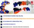 FUNPRT Outer Space Balloons Garland - Silver Orange Blue Navy Latex Balloons for Men's Bbirthday Graduation Party Decor Balloons,113 Count