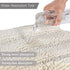 Bath Rugs Ultra Thick and Soft Texture Bath Mat Chenille Plush Striped Floor Mats Hand Tufted Bath Rug with Non-Slip Backing Door Mat for Kitchen/Entryway (Cream - 20" x 32")