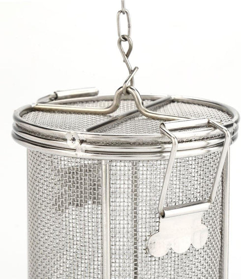 Tea Ball Infuser, Stainless Steel Spice Seasoning Strainer Tea Ball Strainer Soup Seasonings Separation Basket Spice Filter Kitchen Tools, Silver (10×10cm)