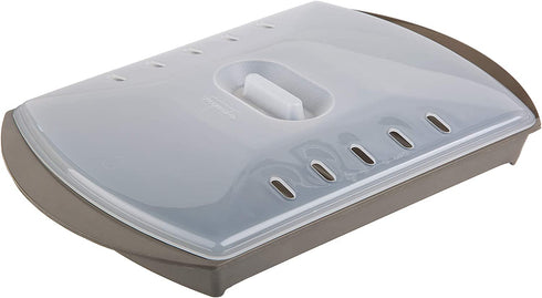 Prep Solutions by Progressive Microwavable Plates, Bacon Grill - Small, 1 Piece