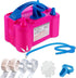 PCFING Electric Air Balloon Pump and Balloon Tying Tool in One,110V 600W Portable Dual Nozzles Electric Balloon Inflator for Party with Extra Accessories