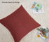 PHF Velvet Euro Sham, 26" x 26", 2 Pack Color Gradient Luxury Home Decorative Euro Throw Pillow Covers, Super Soft Cozy European Pillow Covers, No Filling, Light Burgundy