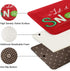 ArtSocket Bathroom Rugs and Mats Sets 3 Piece,Bathroom Rugs Non Slip, Christmas Let It Snow Red Abstract Absorbent Microfiber Memory Foam Bath Mat Machine Washable Bathroom Floor Mats