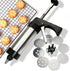 Cookie Press Set,Stainless Steel Cookie Maker Biscuit Press Gun Set with 8 Discs Molds & 8 Icing Nozzles Tips for DIY Biscuit Maker and Decoration