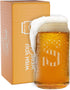 Monogram Beer Glasses for Men (A-Z) 16 oz - Beer Gifts for Men Brother Son Dad Neighbor - Unique Christmas Gifts for Him - Personalized Drinking Gift Beer Glass Mugs - Engraved Beer Can Glass ( S )