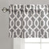 Lush Decor Edward Trellis Valance Patterned Window Curtain, 18 in x 52 in, Gray