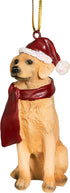 Design Toscano Christmas Xmas Golden Retriever Holiday Dog Ornaments, Full Color