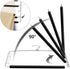 SONGMICS Pants Hangers Space Saving, 5 Layer Pants Hangers, Set of 2 Multiple Pant Hanger, Pants Organizer Hanger, Swing Arm Pants Hangers with Non-Slip Padding, Silver and Black UCRI041B02