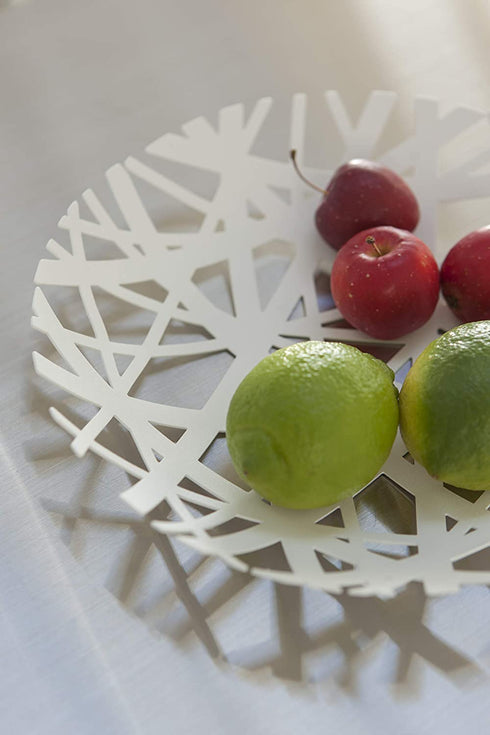 Yamazaki Home Bowl | Steel | Fruit Basket, One Size, White