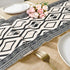 Boho Table Runners with Tassels Rustic Bohemian Woven Table Runner for Summer, Spring Holiday, Catering Events, Dinner Parties, Wedding, Indoor and Outdoor Parties, 14" x 70" (Black White, 14" x 108")