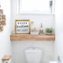Five Stars Would Poop Here Again Sign - Funny Farmhouse Decor Sign, Cute Guest Bathroom Decor Wall Art, Rustic Home Decor, Modern Farmhouse Sign for Bathroom Wall with Funny Quotes 12*12 Inch