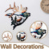 3D Metal Wall Art-Deer Wall Decor Hanging Scene Metal Wall Art for Indoor Outdoor Animal Artwork Rustic Home Office Cabin Farmhouse Decorations 10x10 inch¡
