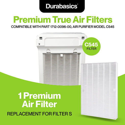 Durabasics Air Filter for Winix C545 Replacement Filter & Winix Replacement Filter C545-1 Air Filter & 4 Activated Carbon Pre-Filters -Replacement for Winix Filter S, C545 Filter & Winix Filter C545