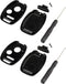 CUTTING NOT REQUIRED - 2 Key Fob Keyless Entry Remote Shell Case & Pad fits Honda Accord/Civic/CR-V/Fit/Odyssey/Pilot/Ridgeline/CR-Z