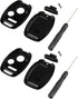 CUTTING NOT REQUIRED - 2 Key Fob Keyless Entry Remote Shell Case & Pad fits Honda Accord/Civic/CR-V/Fit/Odyssey/Pilot/Ridgeline/CR-Z