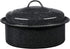 Granite Ware 3 lb. Capacity Covered Round Roaster, Speckled Black Enamel on Steel