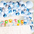 Blue Balloon Garland Arch Kit - 126 Pieces/PCS Metallic Blue White and Silver Confetti Latex Balloons for Baby Shower Birthday Wedding Graduation Bachelorette Anniversary Party Background Decorations