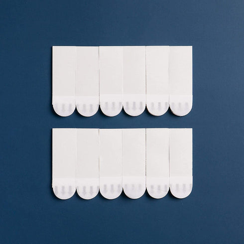 120 Pieces Small Refill Strips Poster Strips Heavy Duty, Removable Double Sided Adhesive Damage Free Picture Hanging Replacement for Indoor Hooks Caddies(Small)
