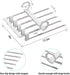 Rhinoceros Pants Hangers Space Saving, Hangers for Jeans Multifunctional Pants Rack Space Saver Closet Organization Scarf Hangers Leggings Trousers Jean Organizer