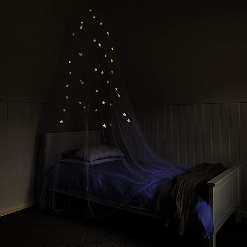 Zeke and Zoey Kids Hanging Bed Canopy for Girls Bed or Boys with Glow in The Dark Stars, The Bed Netting Stars Will Light up Your Child™s own Galaxy. Ideal Bedroom Decorative Tent